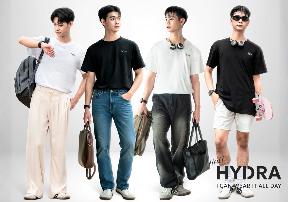 Áo thun Hydra Basic kết hợp trong nhiều oufit