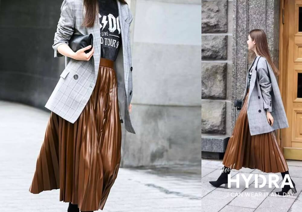 Cách phối đồ Minimalism cùng chân váy và blazer Cách phối đồ Minimalism style với chân váy và blazer