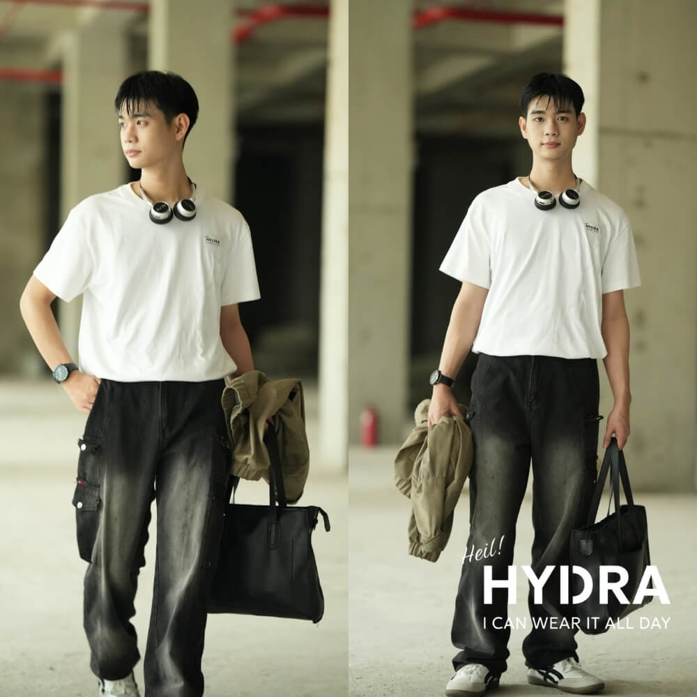 Cách phối đồ quần jean áo thun nam form rộng