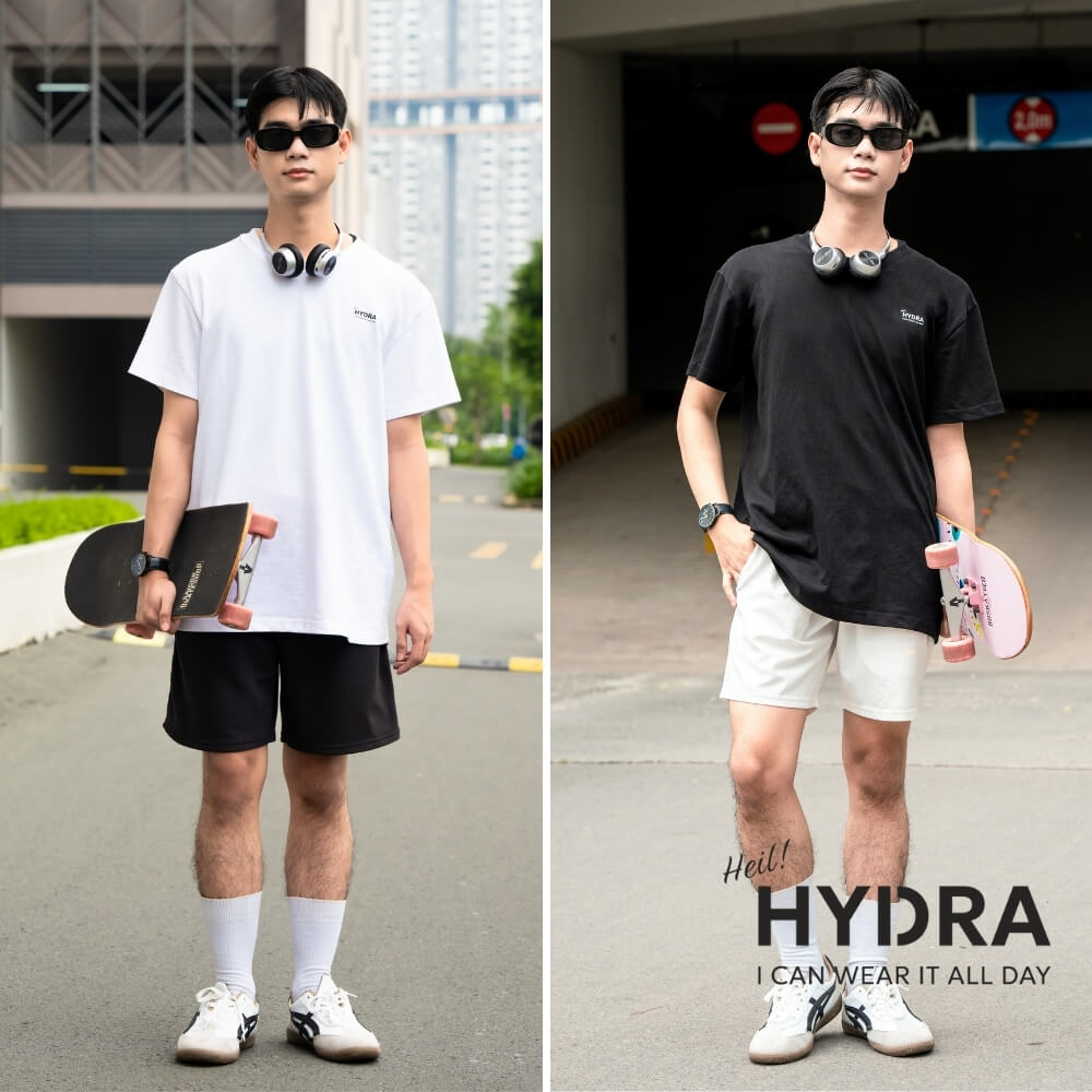 Cách phối đồ với quần short nam và áo thun