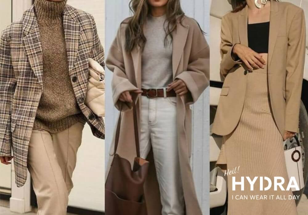 Cách phối màu quần áo gam màu trung tính Phối màu trang phục theo gam màu trung tính