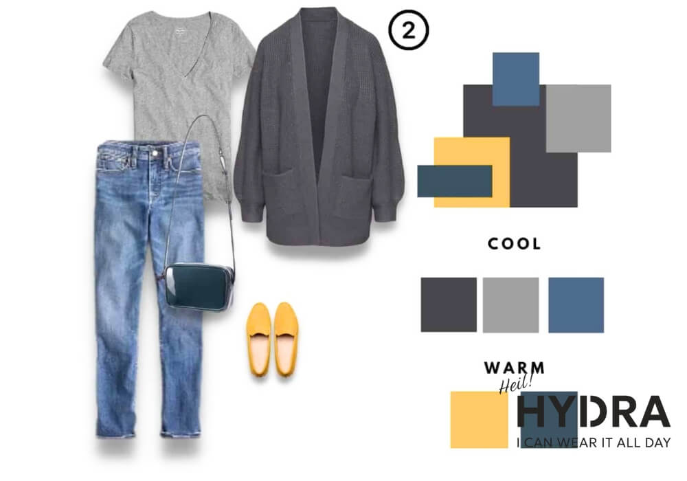 Phối đồ kết hợp gam màu nóng và lạnh Cách phối đồ kết hợp gam màu nóng và lạnh
