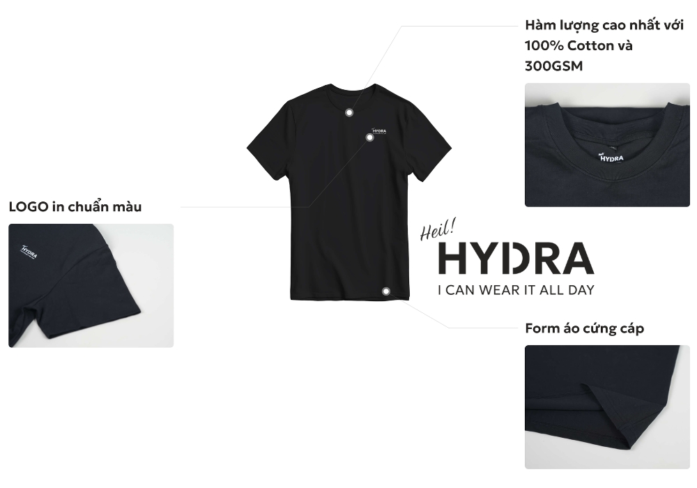 Review cảm nhận về áo thun Hydra Basic
